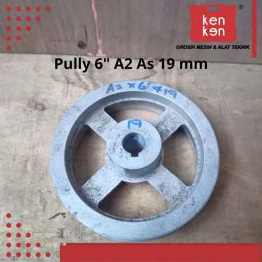 Pulley puli pully A2 6 inch as 19 mm pully alumunium 6 x as 19mm alumunium