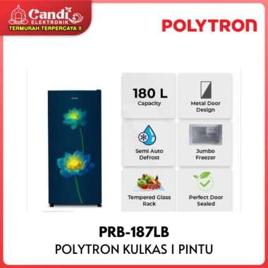POLYTRON Kulkas 1 Pintu 180 liter PRB-187LB