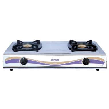 Rinnai Kompor Gas 2 Tungku RI-522E / RI 522 E / RI522E Stainless Steel