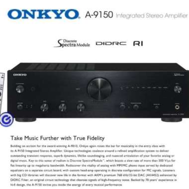 Onkyo A9150 Integrated Stereo Amplifier - Silver, 435x139x331mm, 9.2kg