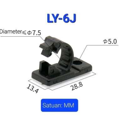 Klip Penjepit Pengikat Kabel Klem Kabel Tempel Tembok Clip Cable Clamp LY-6J