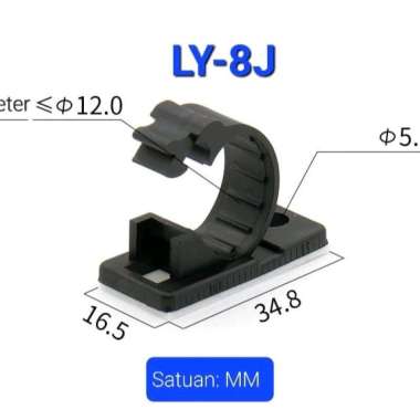 Klip Penjepit Pengikat Kabel Klem Kabel Tempel Tembok Clip Cable Clamp LY-8J