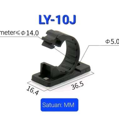 Klip Penjepit Pengikat Kabel Klem Kabel Tempel Tembok Clip Cable Clamp LY-10J