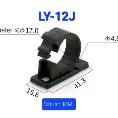 Klip Penjepit Pengikat Kabel Klem Kabel Tempel Tembok Clip Cable Clamp LY-12J