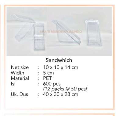mika roti sandwich segitiga dan mika telur isi 25 set sandwich