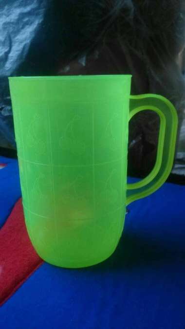 gelas gagang plastik warna