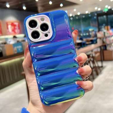 Case iPhone 13 Pro 13 Pro Max Down Jacket Style 3D Color Case 13 Pro Blue