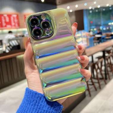 Case iPhone 13 Pro 13 Pro Max Down Jacket Style 3D Color Case 13 ProMax Green