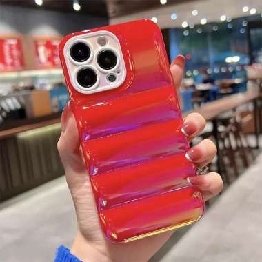 Case iPhone 13 Pro 13 Pro Max Down Jacket Style 3D Color Case 13 Pro Red