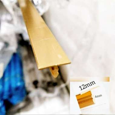 List alumunium T/ list penutup celah ( GOLD ) 12MM Hitam