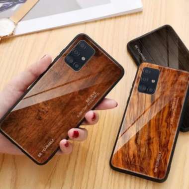 Case Samsung M51 Case Serbuk kayu Premium Case Glass