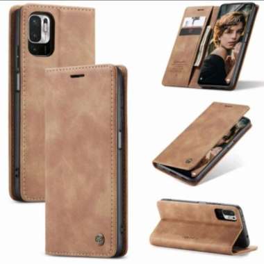 FLIP CASE CASEME XIAOMI REDMI NOTE 10 5G FLIP CASE KULIT ORIGINAL Hijau