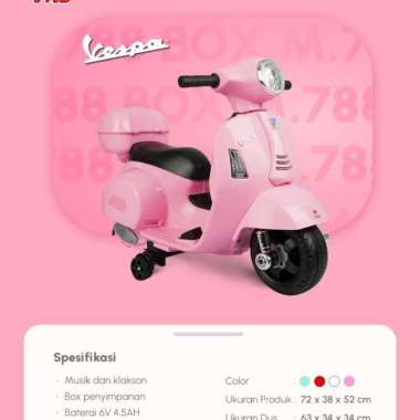 M 788 Mainan anak motor aki Vespa box PMB M788 original