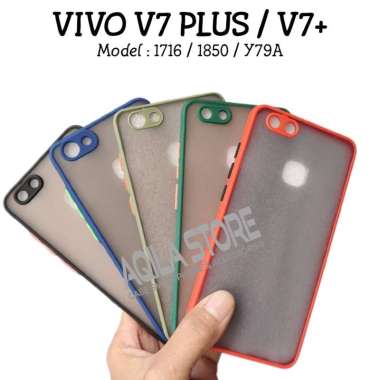 Case Aero Vivo V7 Plus / Vivo 1716 / 1850 / Y79A Semi Hardcase Fuse Transparan Dove Navy