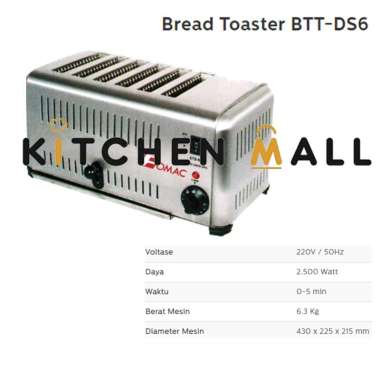 FOMAC BTT-DS6 - PEMANGGANG ROTI BREAD TOASTER 6 SLOT