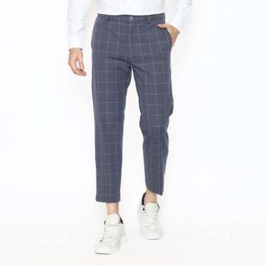 Kasual Celana Tartan Slate Gray Ankle Prime Pant L