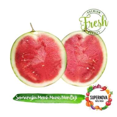 Semangka Merah Super Non Biji [+/- 4 kg/ 1 Buah]
