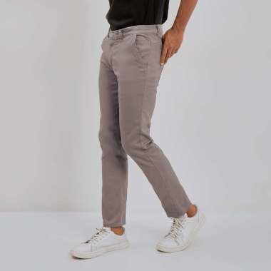 Paulmay Celana Chino Pria Panjang Slim Fit - Grey 31
