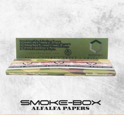 kertas Smoke Box Alfalfa KSS King Size Slim 110mm isi 33 Lembar Asli | papers Smoke-box Alfalfa 110m