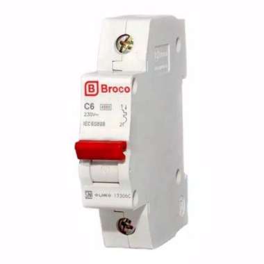 BROCO MCB 1 Phase 6A 17306C / MCB 6 ampere 1Pas Broco