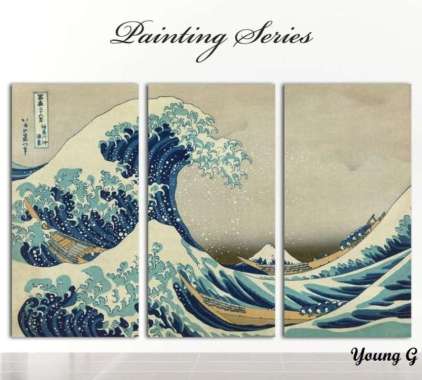 Lukisan Ombak Home Wall Decor Hiasan Dinding| JEPANG THE GREAT WAVE