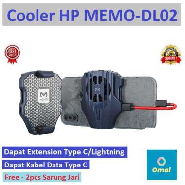 Memo DL-02 Fun Cooler Fan Cooling Radiator HP Pendingin DL02 Peltier Kabel Lightning