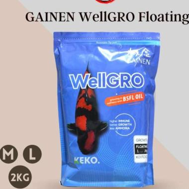 OEM Pelet pakan ikan koi KEKO original GAINEN WellGRO Floating Type 2 kg Y