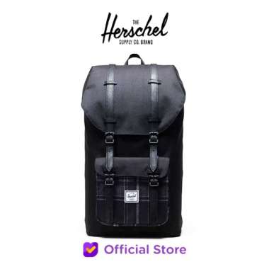 Herschel 25 L Little America Backpack - Black/Grayscale Plaid