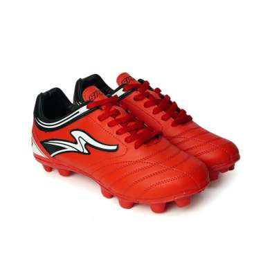 Speed - Sepatu Bola Soldier Merah Hitam - Sepatu Bola Pria 42 Merah Hitam