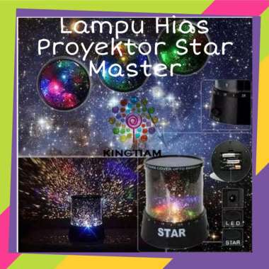 Kingtiam Lampu Tidur Unik LED Proyektor Star Master Cahaya