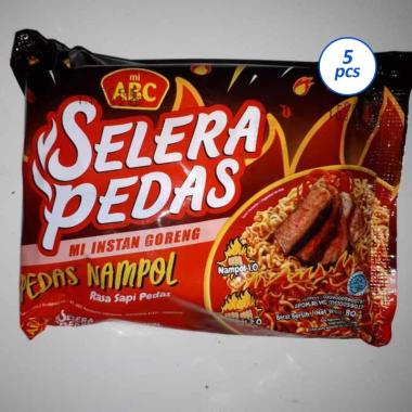 Mie ABC Selera Pedas Nampol Mie Goreng Instan [80 g x 5 pcs]