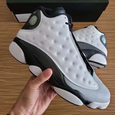 Air Jordan 13 Retro Barons Hologram || flint white lucky green grey