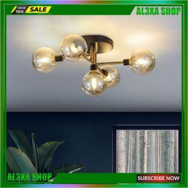 Vimi Lampu Hias Plafon Kaca Warna Warni Lampu Plafon Led Minimalis