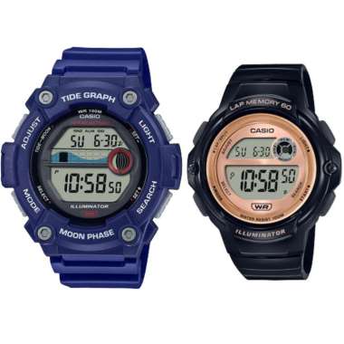 JAM TANGAN COUPLE ORIGINAL CASIO WS 1300H 2A WITH CASIO LWS 1200H 1AVDF JAM COUPLE ORIGINAL CASIO WS