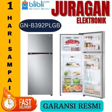 LG GN-B392PLGB Kulkas 2 Pintu 395 Liter Door Cooling+ Smart Inverter