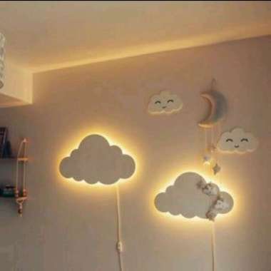 Lampu tidur awan, hiasan dinding, lampu hias, kado unik