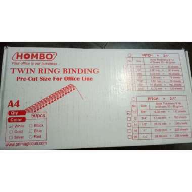 Spiral Kawat A4 1/2" (twin ring binding) HOMBO murah ( Dus )