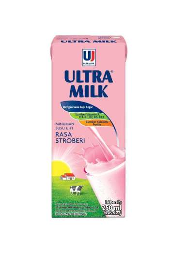 ULTRA MILK STRAWBERRY SUSU UHT 250ml