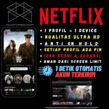 [RESMI] Netflix Premium Paket Streaming [1 Bulan] UHD 4K INDO