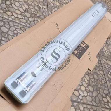 KAP TL LED 2x18 WATERPROOF 60 CM RUMAH LAMPU T8 TL LED TANPA LAMPU