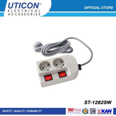 Uticon Stop Kontak Multi 2 Lubang [ST-1282SW]