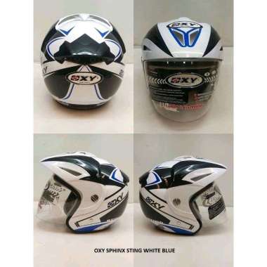 HELM SNI / HELM OXY SOLID / HELM HALF FACE Sphinx Sting White Blue