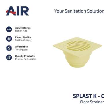 AIR Floor Strainer/Floor Drain/Pembuangan Air Lantai Splast K-Cream CREAM -