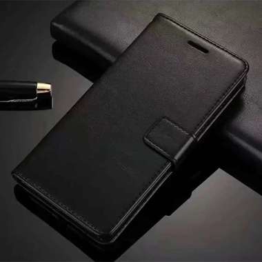 Flip Samsung Wallet Leather Dompet Kulit Cover Case Vivo Y83 Y81 - Vivo Y81 Hitam