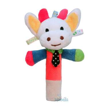Marveila Rattle Squeeze Stick Taggies Mainan Bayi Cow