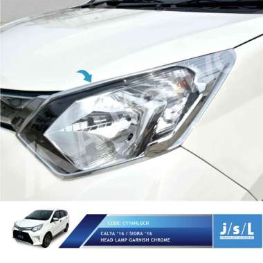 JSL Garnish Lampu Depan Calya Head Lamp Garnish CHROME