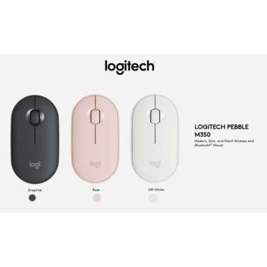 Logitech M350 Wireless Pebble Mouse PUTIH