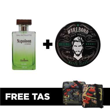 Pomade Marlboro Waterbased Original + EDT Napoleon Blanc - Free Tas