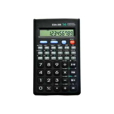 Esa 306 Kalkulator Scientific + Free Baterai hitam polos