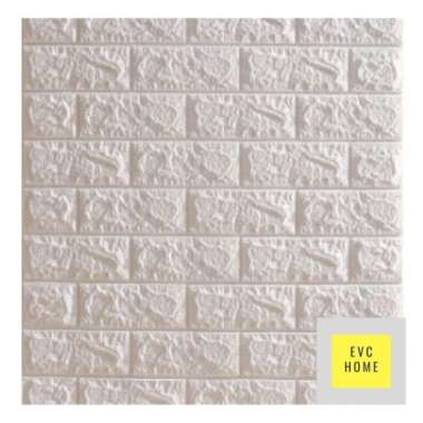 EVCHOME Wallpaper 3D Foam Bata 70 x 70CM / Wallfoam /Wallpaper Sticker motif KAYU MERAH